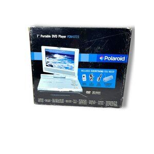 Polaroid 7" Portable DVD Player PDM-0723 Silver Working Original Box